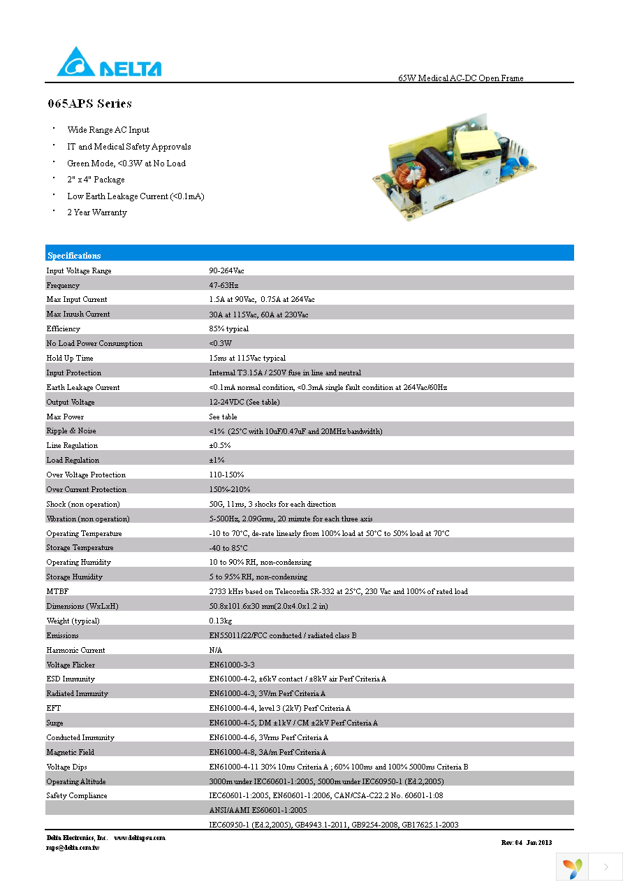 MDS-065APS18 BA Page 1